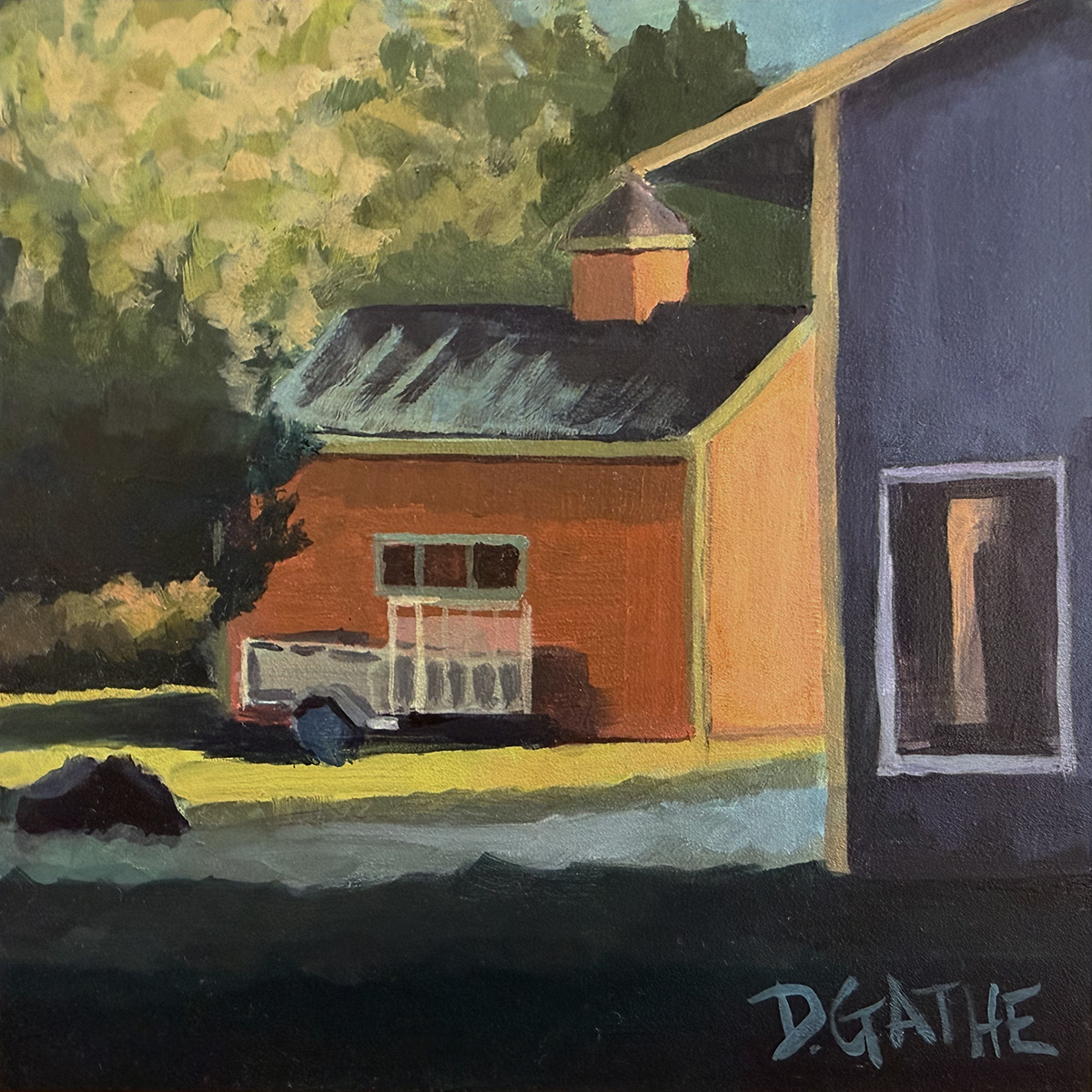 Morning Light in Agnew — acrylic on panel by Dina Gathe